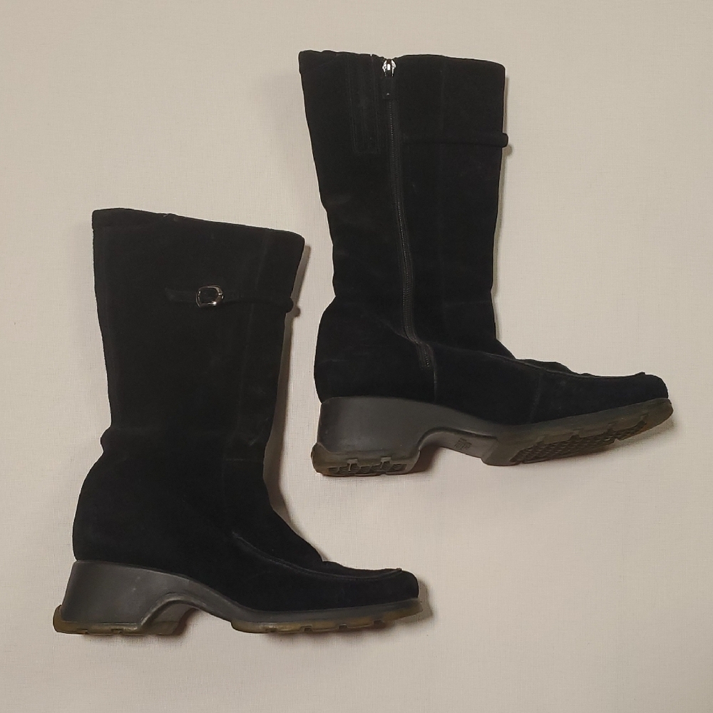 Hush Puppies Suede Black Women's Boots